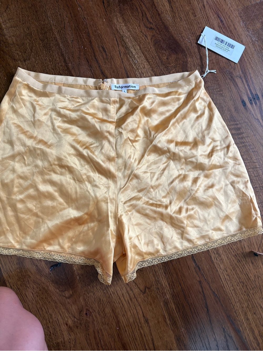 Reformation silk shorts
